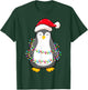 Christmas Lights Penguin Wearing Xmas Hat - Penguin Lover T-Shirt - T-Shirt | Forest