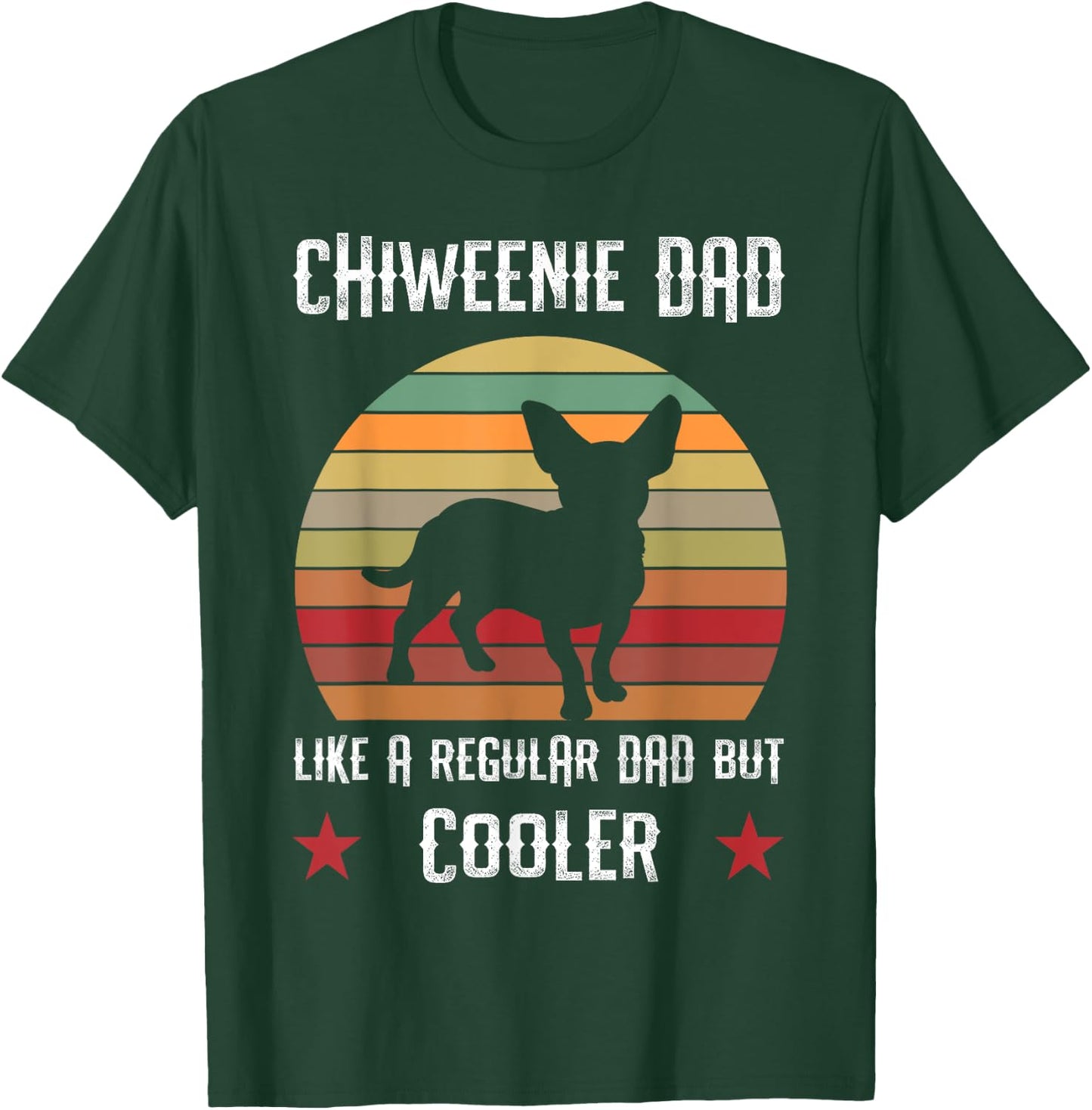 Chiweenie Hybrid Dog Dad Retro Vintage Trainer Father's Day Men Women Kids T-Shirt - T-Shirt | Forest