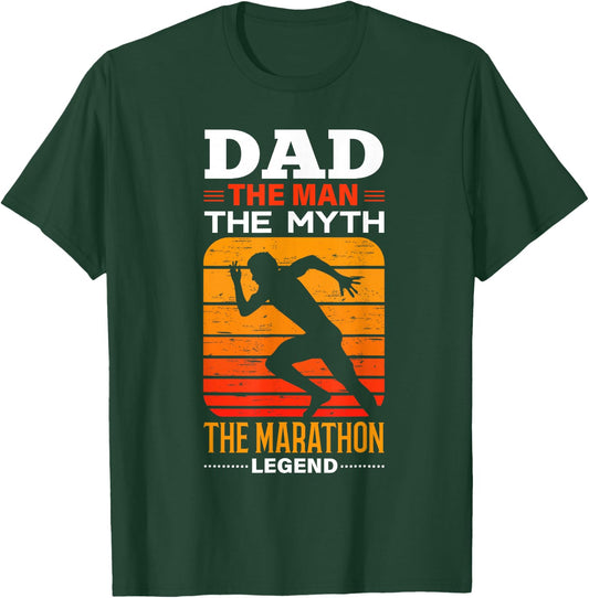 Marathon Dad Shirt Best Marathoner Father Running Dad T-Shirt - T-Shirt | Forest