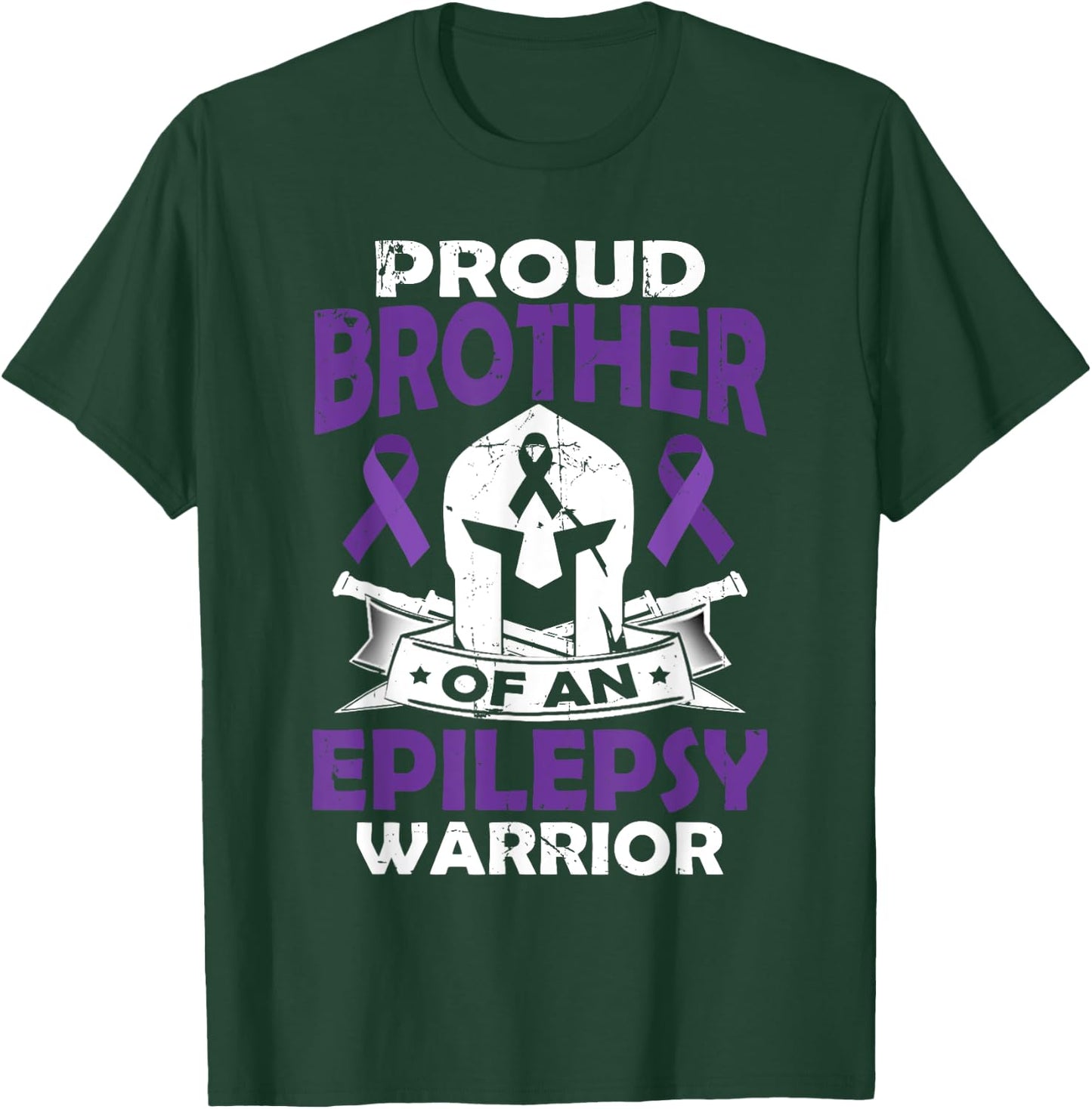 Proud Brother Of Epilepsy Warrior Seizure Disorder Awareness T-Shirt - T-Shirt | Forest