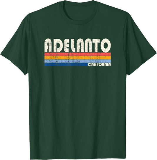 Vintage Retro 70s 80s Style Hometown of Adelanto, CA T-Shirt - T-Shirt | Forest
