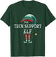 Tech Support Elf Job Christmas T-Shirt - T-Shirt | Forest