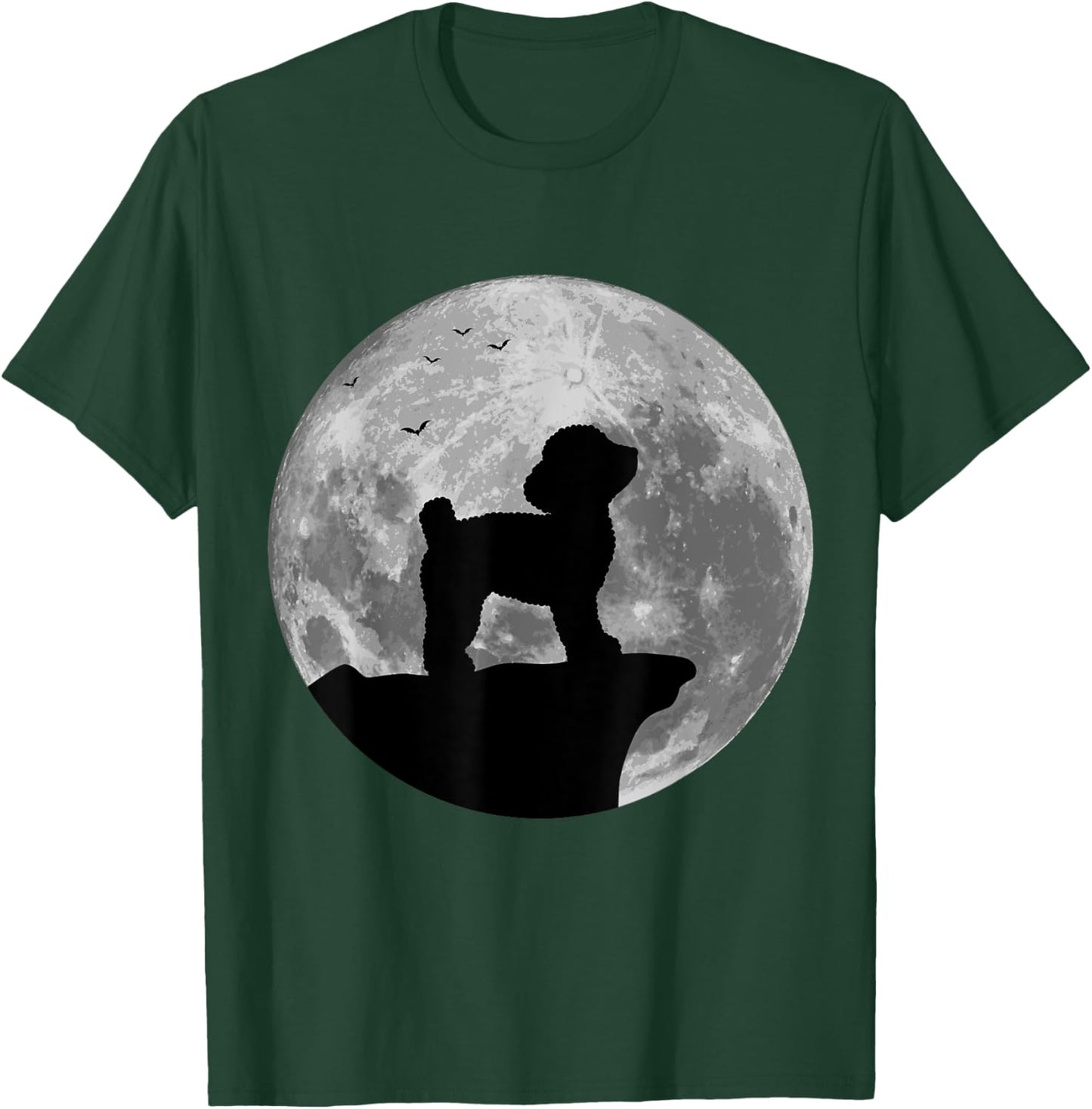Toy Poodle Silhouette In The Moon Halloween Costume T-Shirt - T-Shirt | Forest