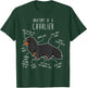 Cavalier King Charles Spaniel Dog Black Tan Funny Anatomy Women Girls Kids T-Shirt - T-Shirt | Forest