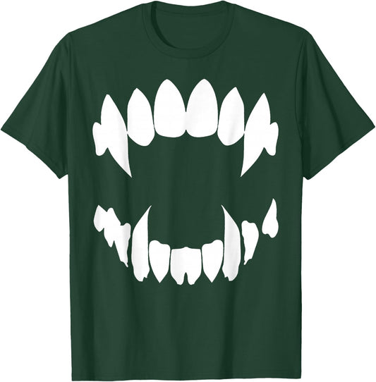 Vampire Fangs Occult Dark Grunge Bite Goth Aesthetic Teeth T-Shirt - T-Shirt | Forest