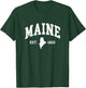 Maine - Est. 1820 - Distressed/Worn Design Style - Classic T-Shirt - T-Shirt | Forest