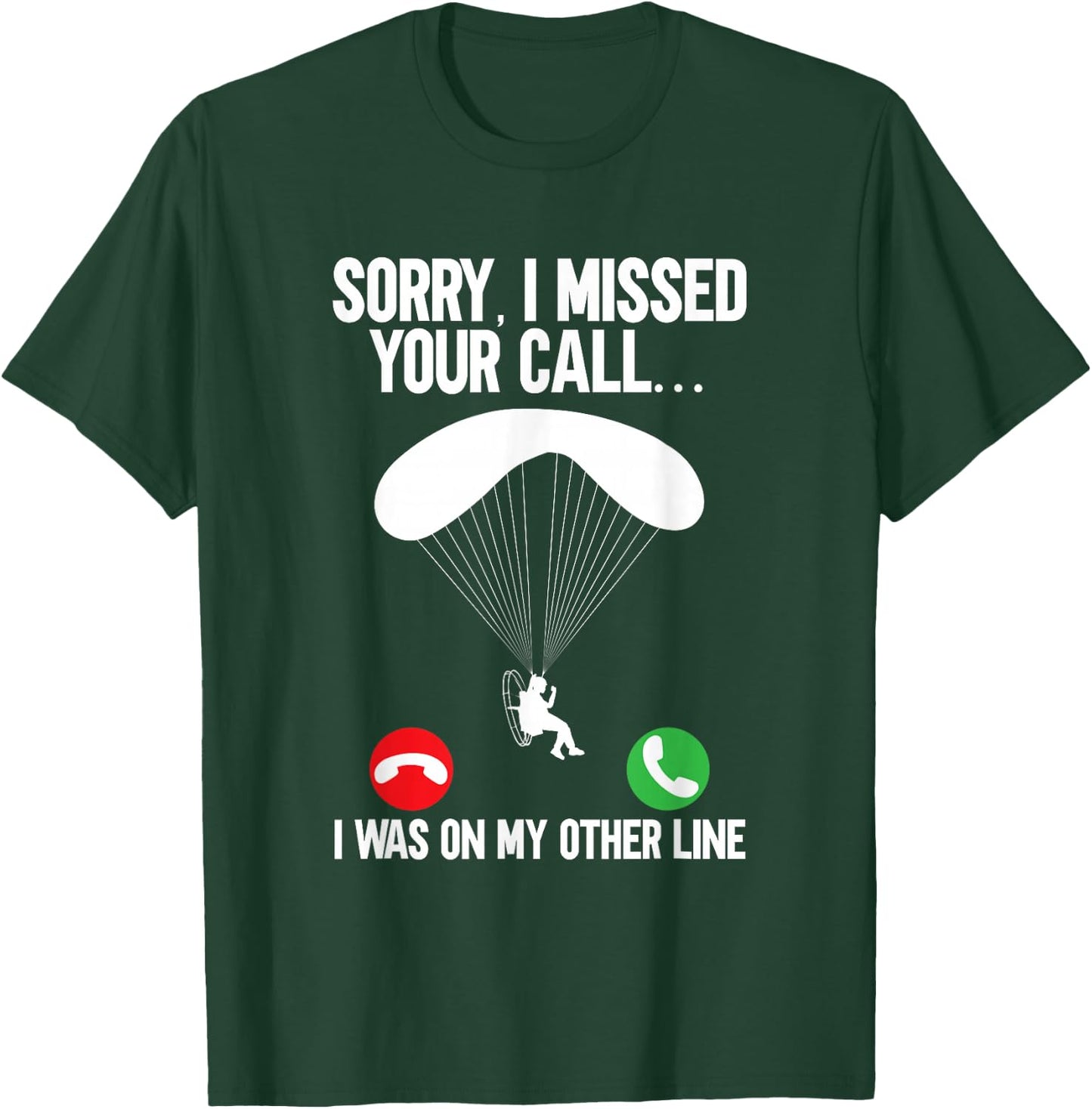 Parasol Flying Motorised Paraglider T-Shirt - T-Shirt | Forest
