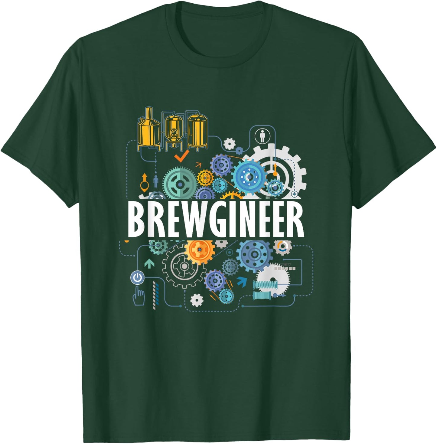 Funny Brewgineer | Brewing Brewery | Craft Beer T-Shirt - T-Shirt | Forest