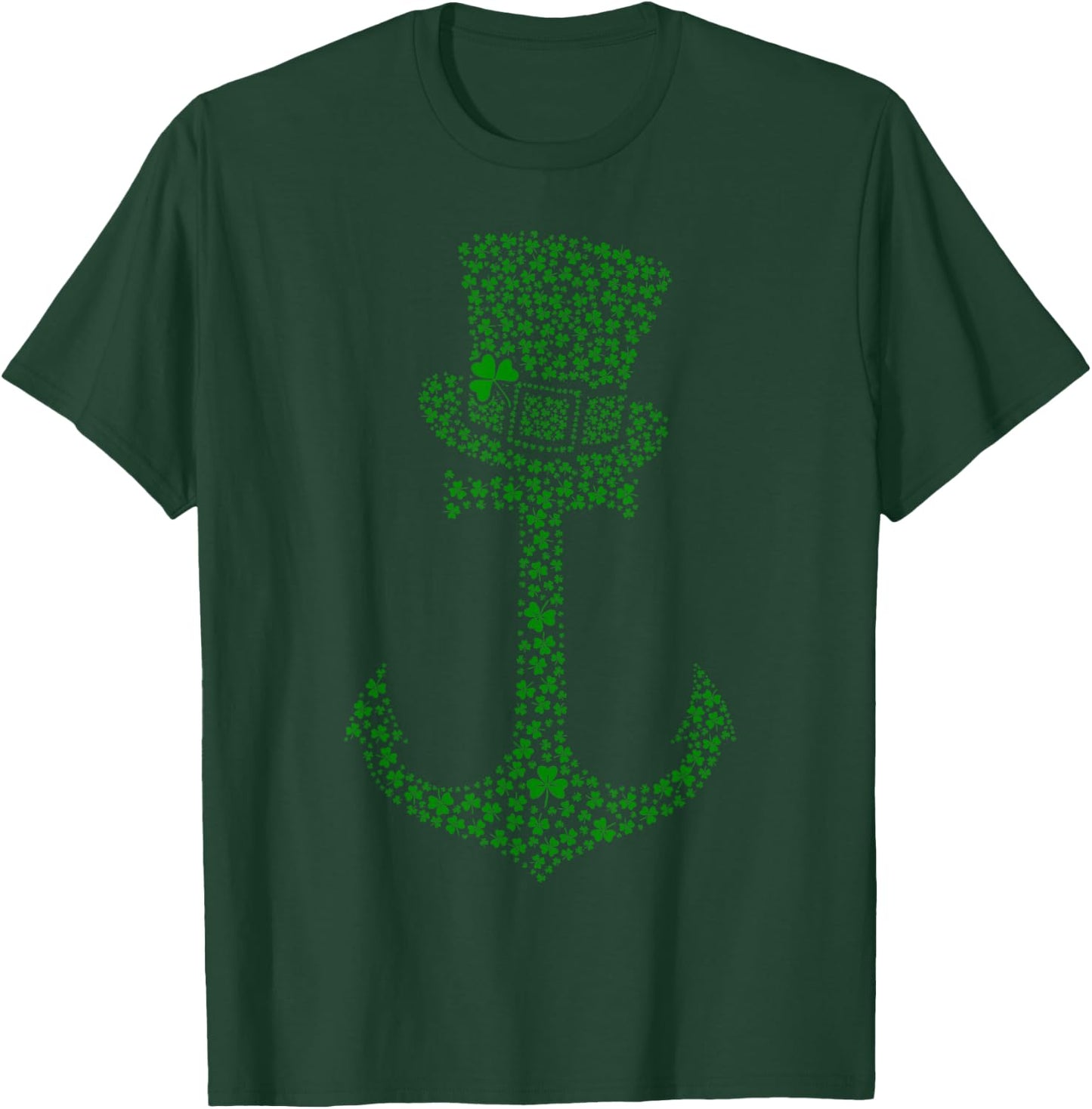 Leprechaun Anchor Shamrocks Cruise Squad St. Patrick's Day T-Shirt - T-Shirt | Forest