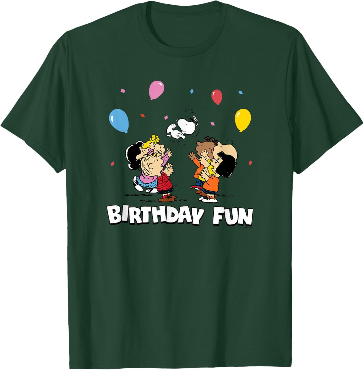 Peanuts Birthday Fun Character Group T-Shirt - T-Shirt | Forest
