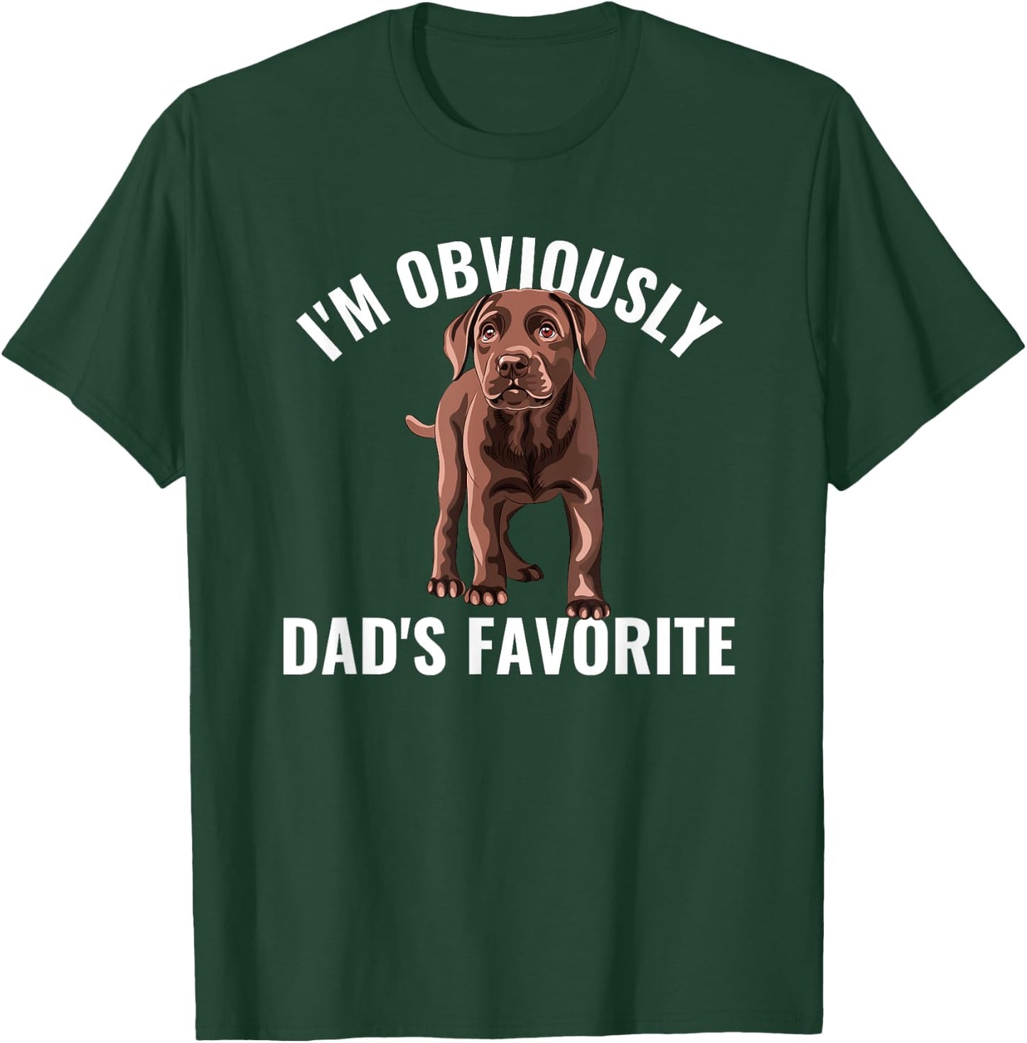 Chocolate Lab Dad Favorite Labrador Retriever T-Shirt - T-Shirt | Forest