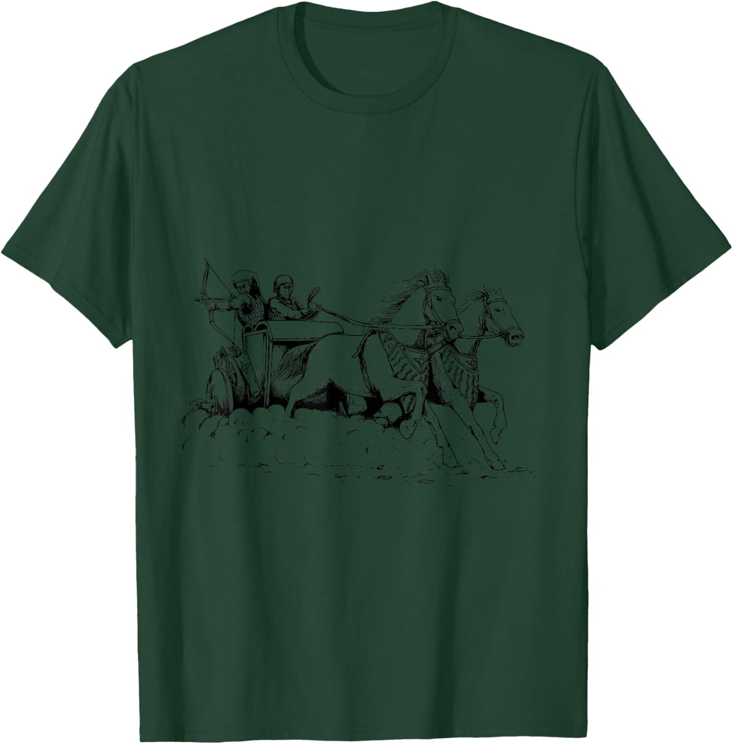 Ancient Egyptian Chariot Illustration T-Shirt - T-Shirt | Forest