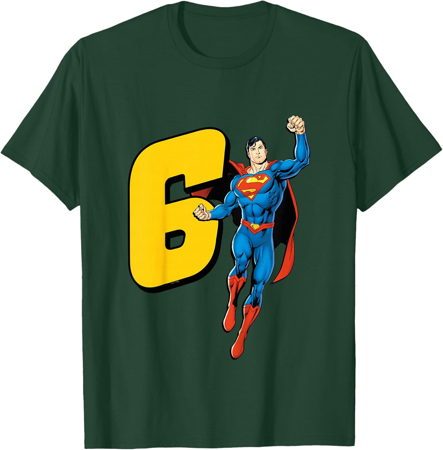 Kids Superman Super Hero 6th Birthday T-Shirt - T-Shirt | Forest