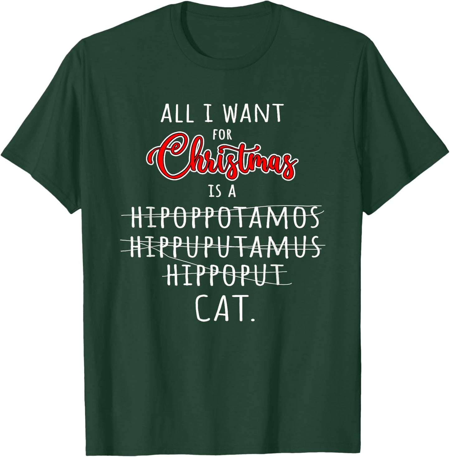 Funny Misspelled Christmas Wish Spelling Pun T-Shirt - T-Shirt | Forest