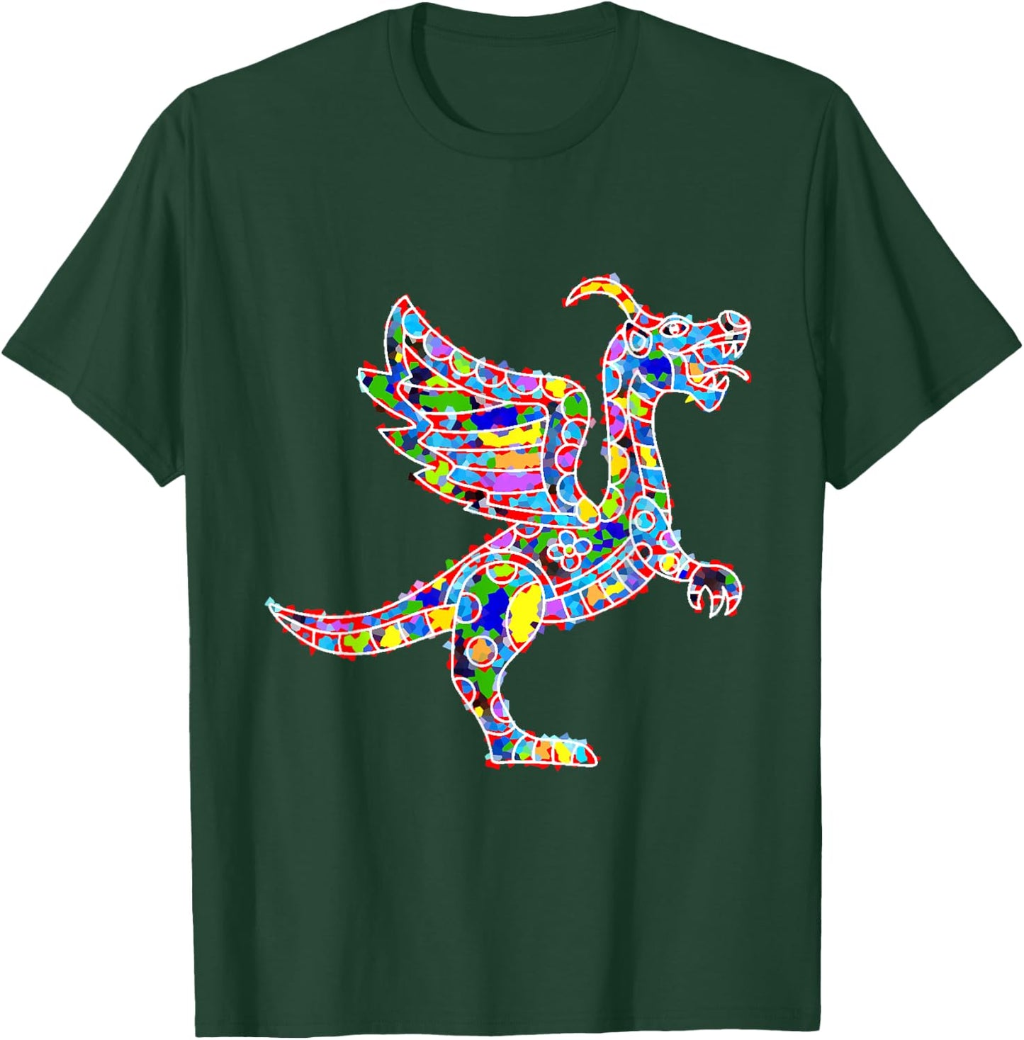 Alebrije Dragon Mexican Folk Art T-Shirt - T-Shirt | Forest