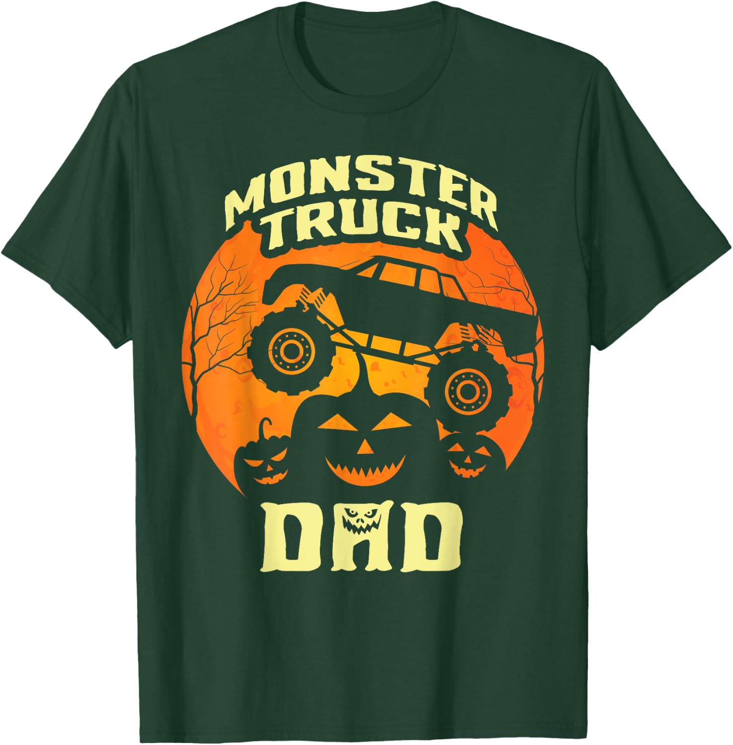 Monster Truck Dad Truck Lovers Pumpkins Halloween Costume T-Shirt - T-Shirt | Forest