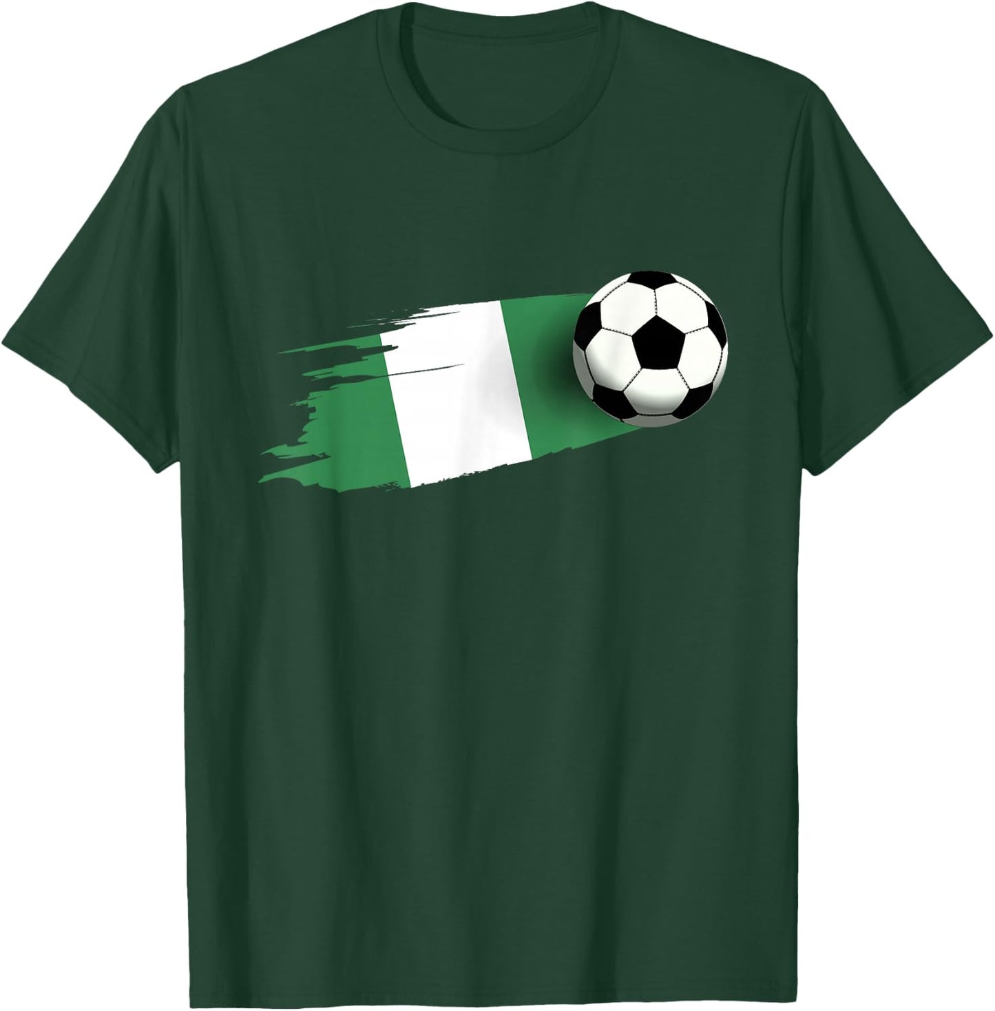 Nigeria Flag Jersey Nigerian Soccer Team Nigerian T-Shirt - T-Shirt | Forest