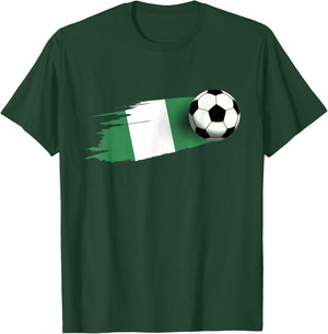 Nigeria Flag Jersey Nigerian Soccer Team Nigerian T-Shirt - T-Shirt | Forest