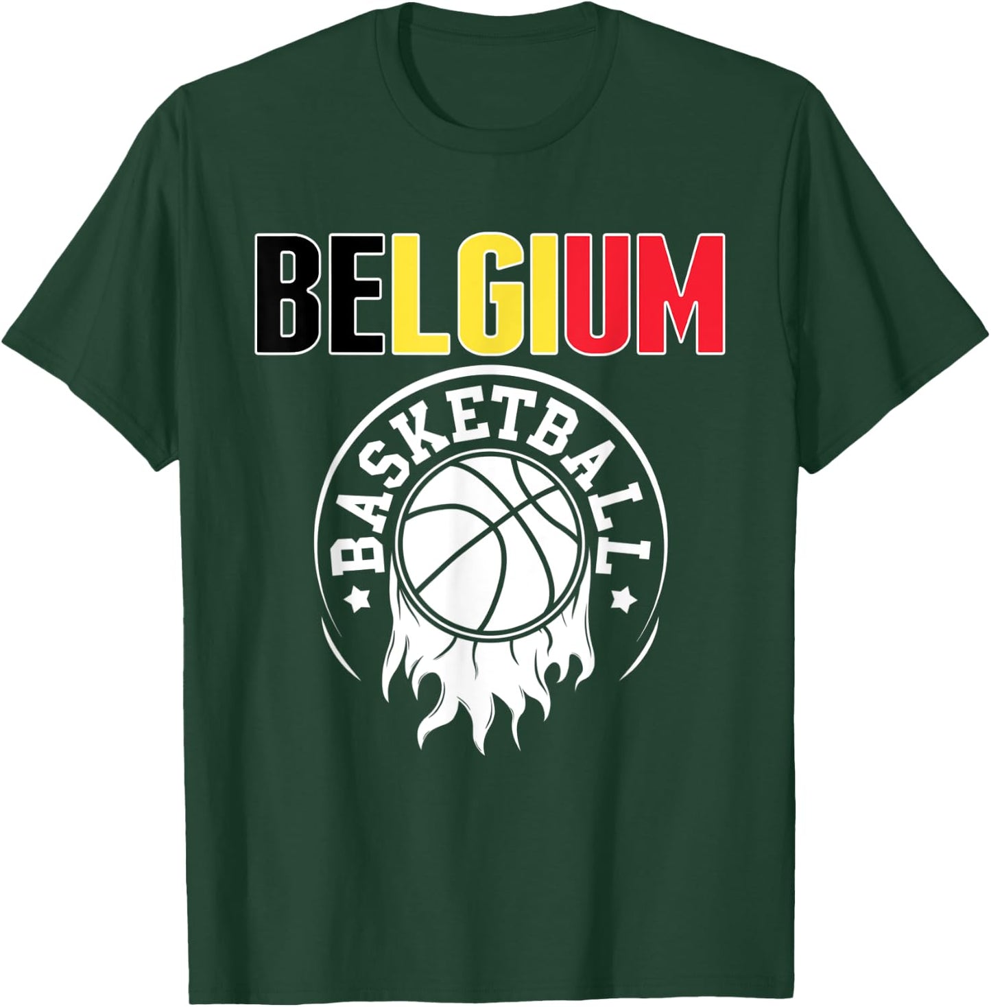 Proud Belgium Basketball Fans Jersey - Belgian Flag Sports T-Shirt - T-Shirt | Forest