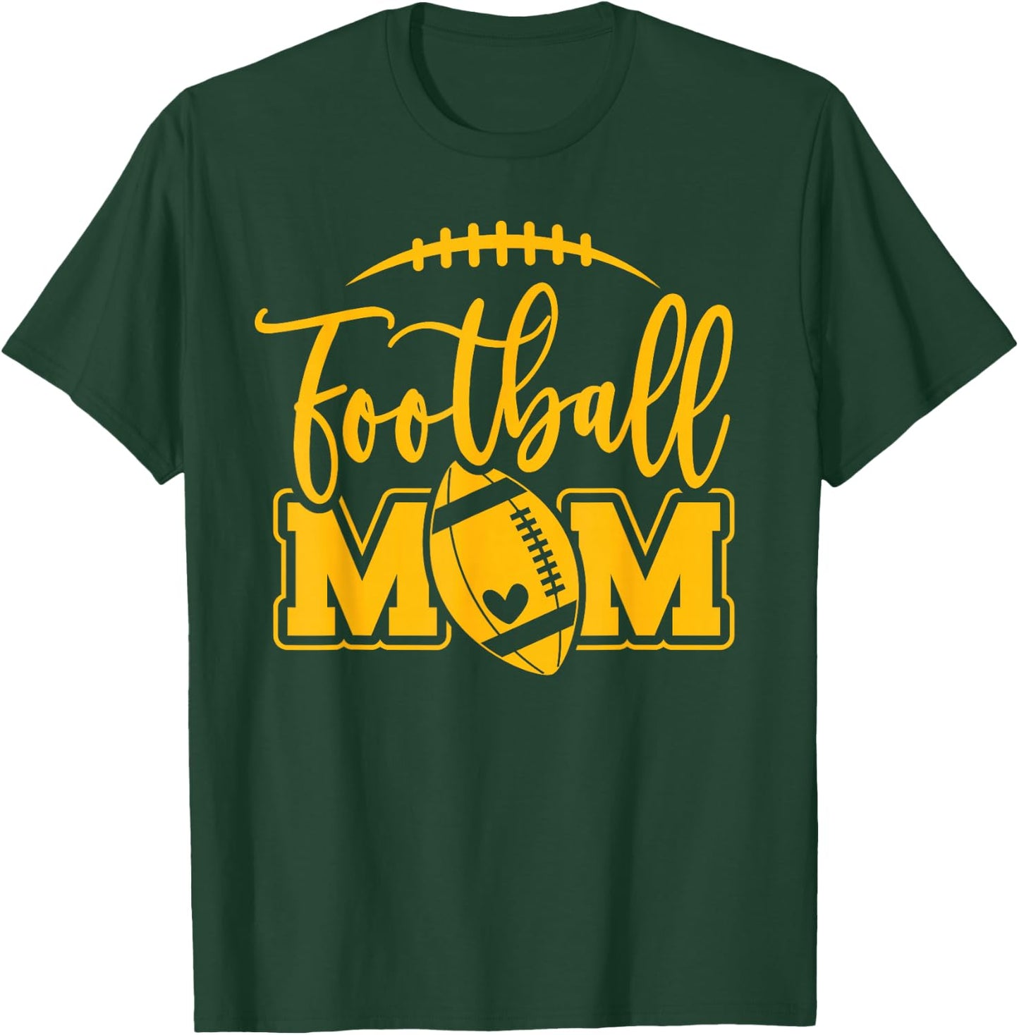 Game Day Blue and Yellow High School Football Football Mom T-Shirt - T-Shirt | Forest