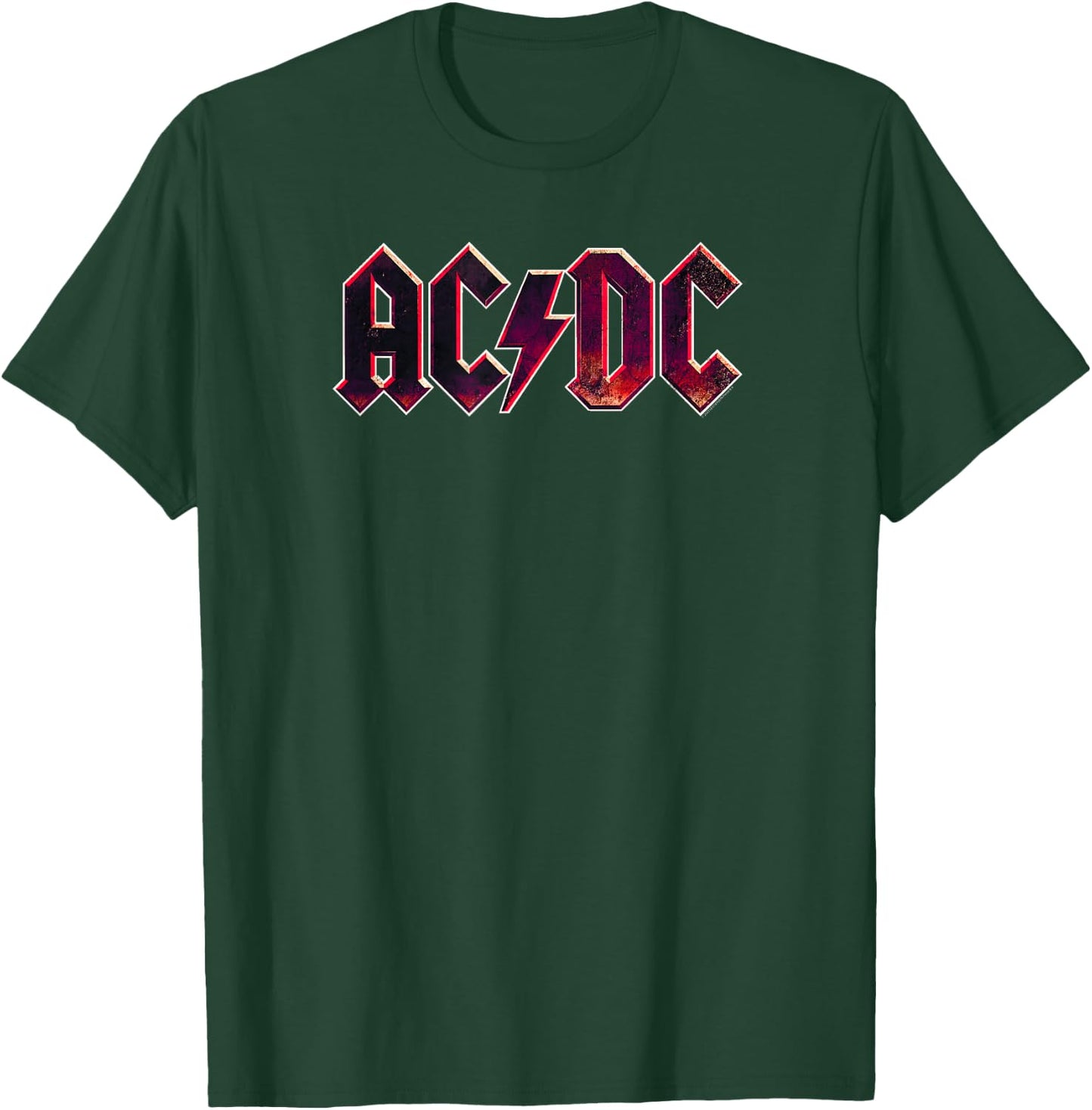 Official AC/DC Raw Distressed Logo Vintage T-Shirt - T-Shirt | Forest