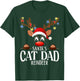 Santa's Cat dad Reindeer Funny XMas Matching PJS T-Shirt - T-Shirt | Forest