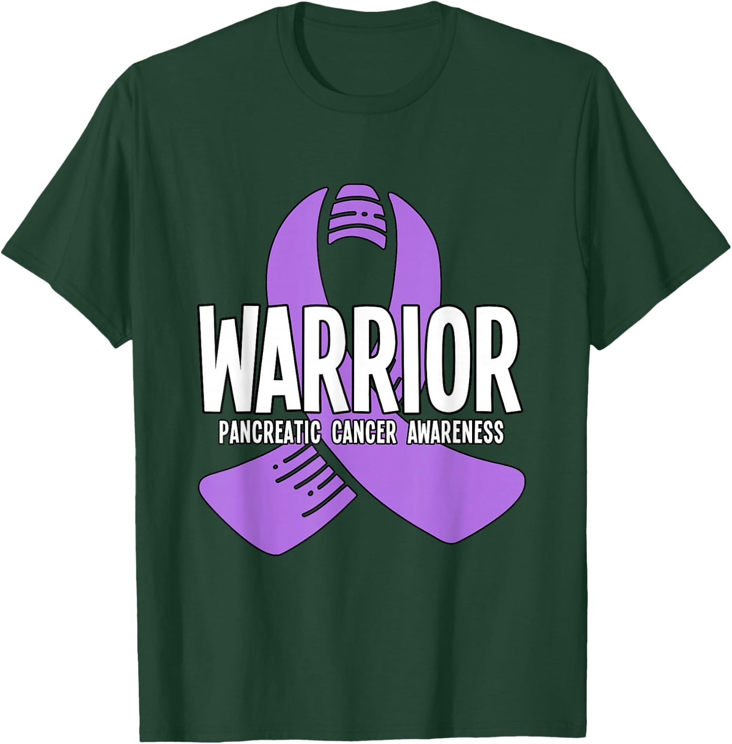 Warrior Pancreatic Cancer Awareness T-Shirt - T-Shirt | Forest