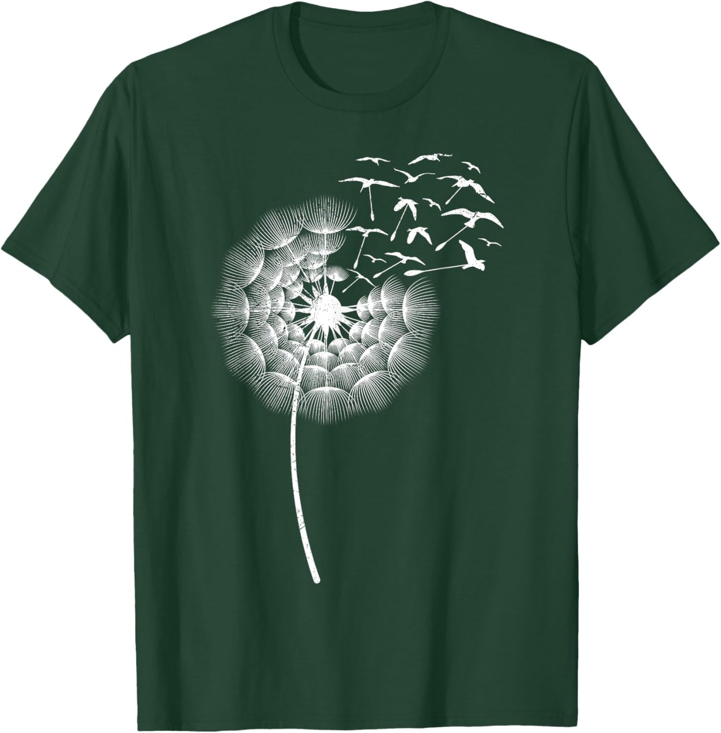 Dandelions Dove of Peace Bird lover Dandelion Birds T-Shirt - T-Shirt | Forest