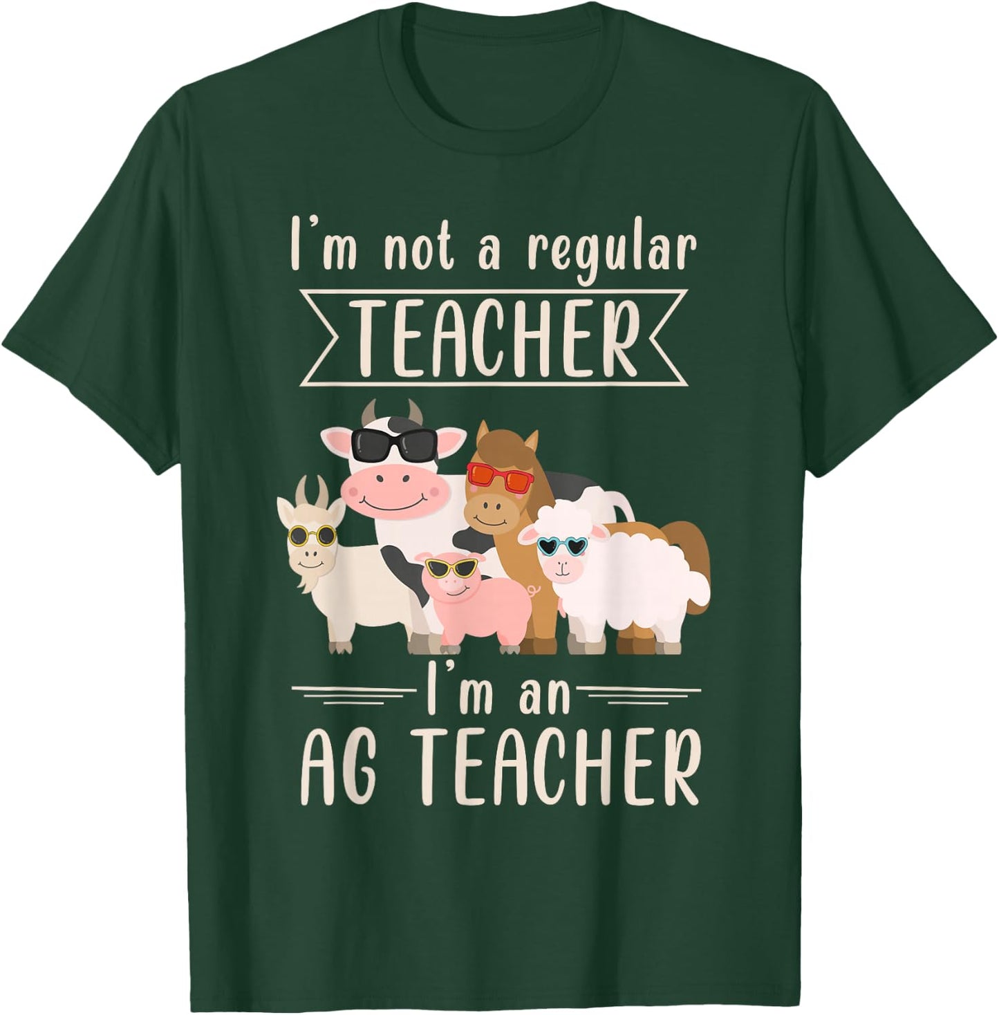 AG Teacher Funny Agriculture Animal Lover T-Shirt - T-Shirt | Forest
