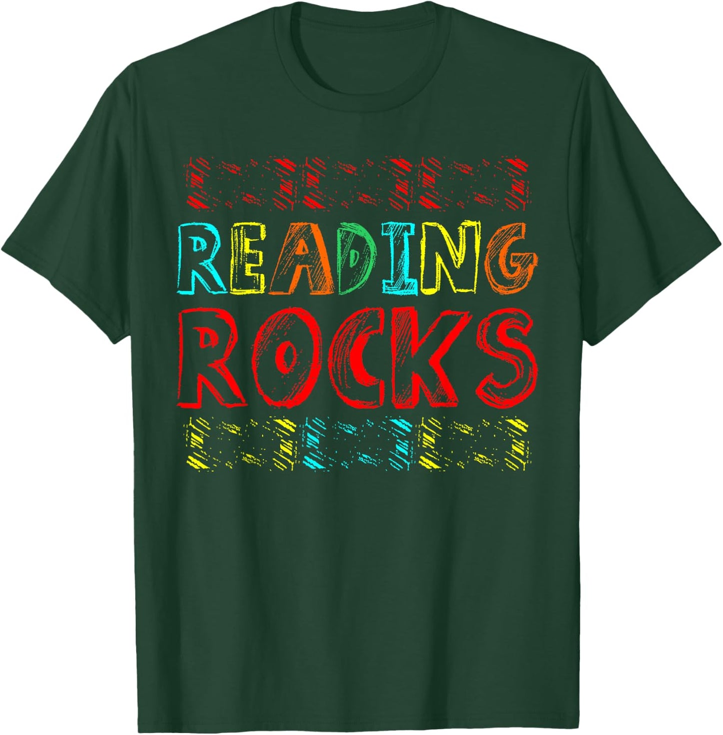 Reading Rocks Funny Book Reader and Bookworm Gifts T-Shirt - T-Shirt | Forest