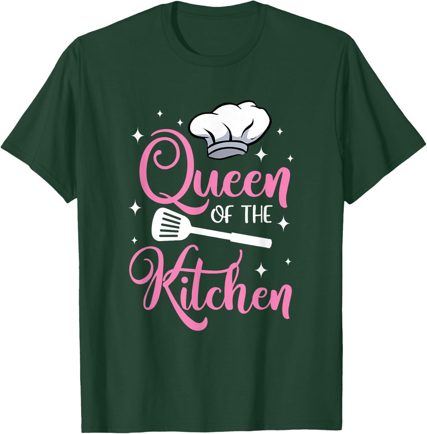 Cooking Queen of the Kitchen Chef Culinary Student Funny T-Shirt - T-Shirt | Forest