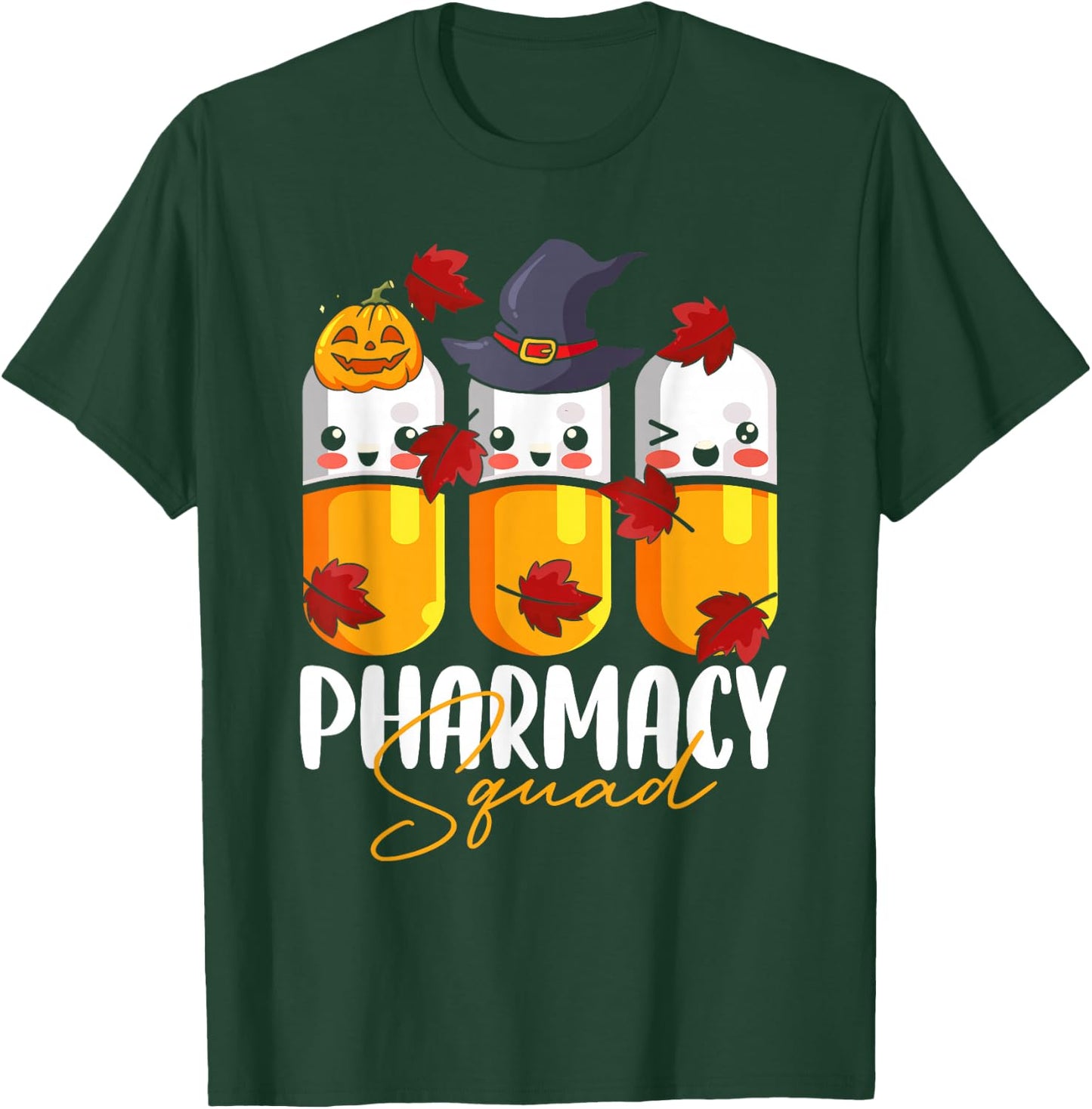 Pharmacy Squad Pharmacist Pumpkin Fall Thanksgiving T-Shirt - T-Shirt | Forest