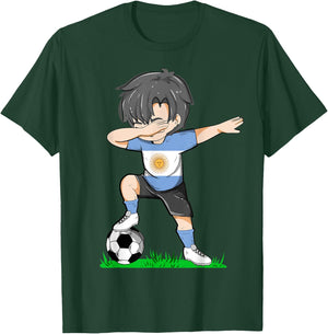 Soccer Argentina Jersey Argentinian Flag Football Boys Men T-Shirt - T-Shirt | Forest