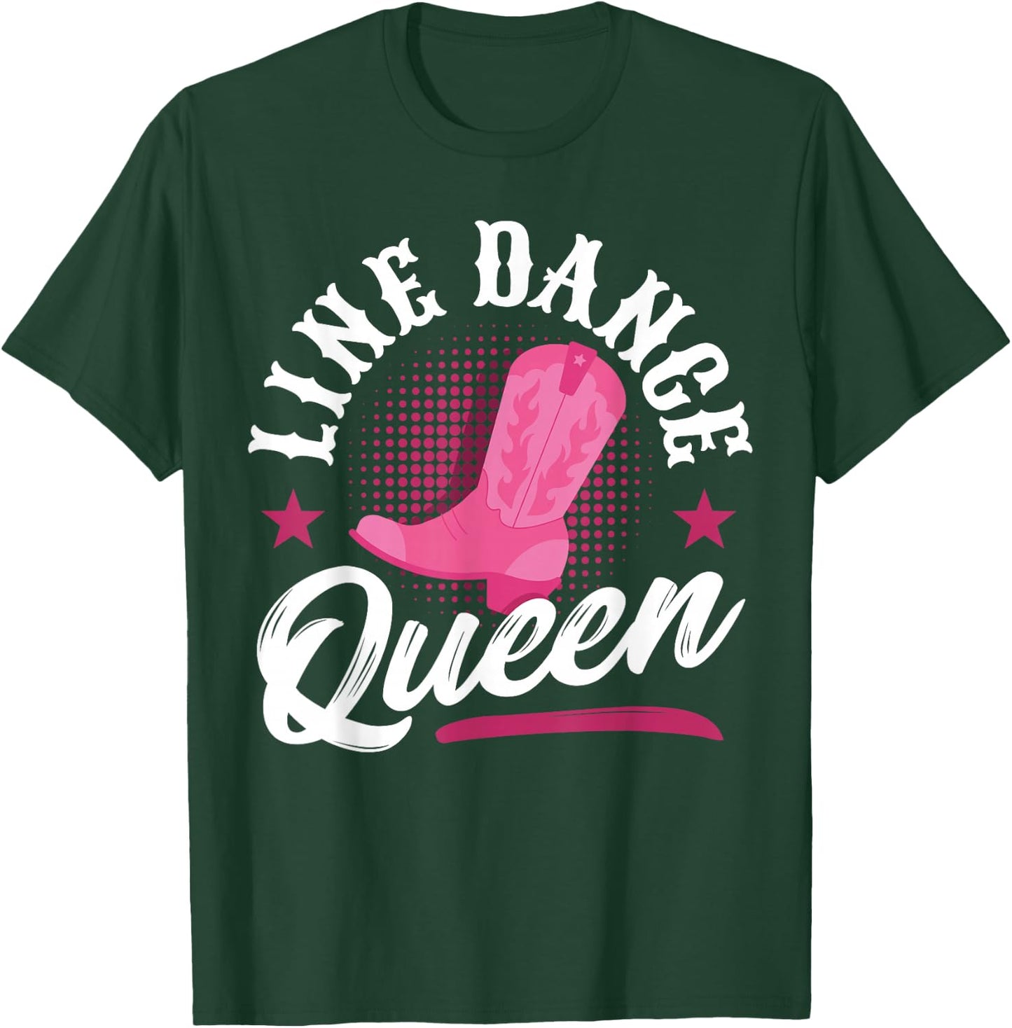 Women Line Dancer Queen Line Dancing Mom Line Dance T-Shirt - T-Shirt | Forest