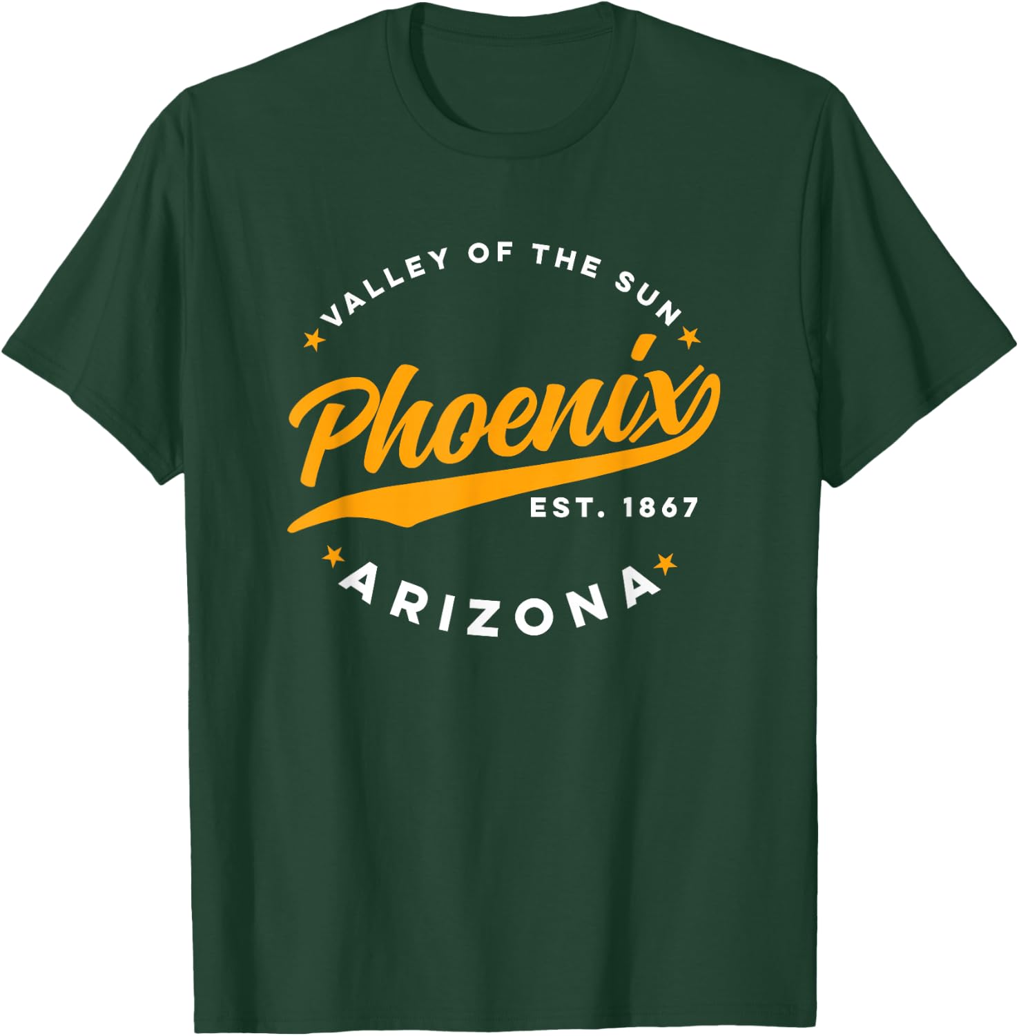 Vintage Phoenix Arizona Valley of the Sun Orange Text T-Shirt - T-Shirt | Forest