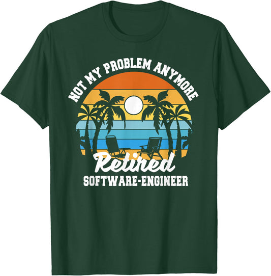 Retirement Gift Retired Software Engineer T-Shirt - T-Shirt | Forest