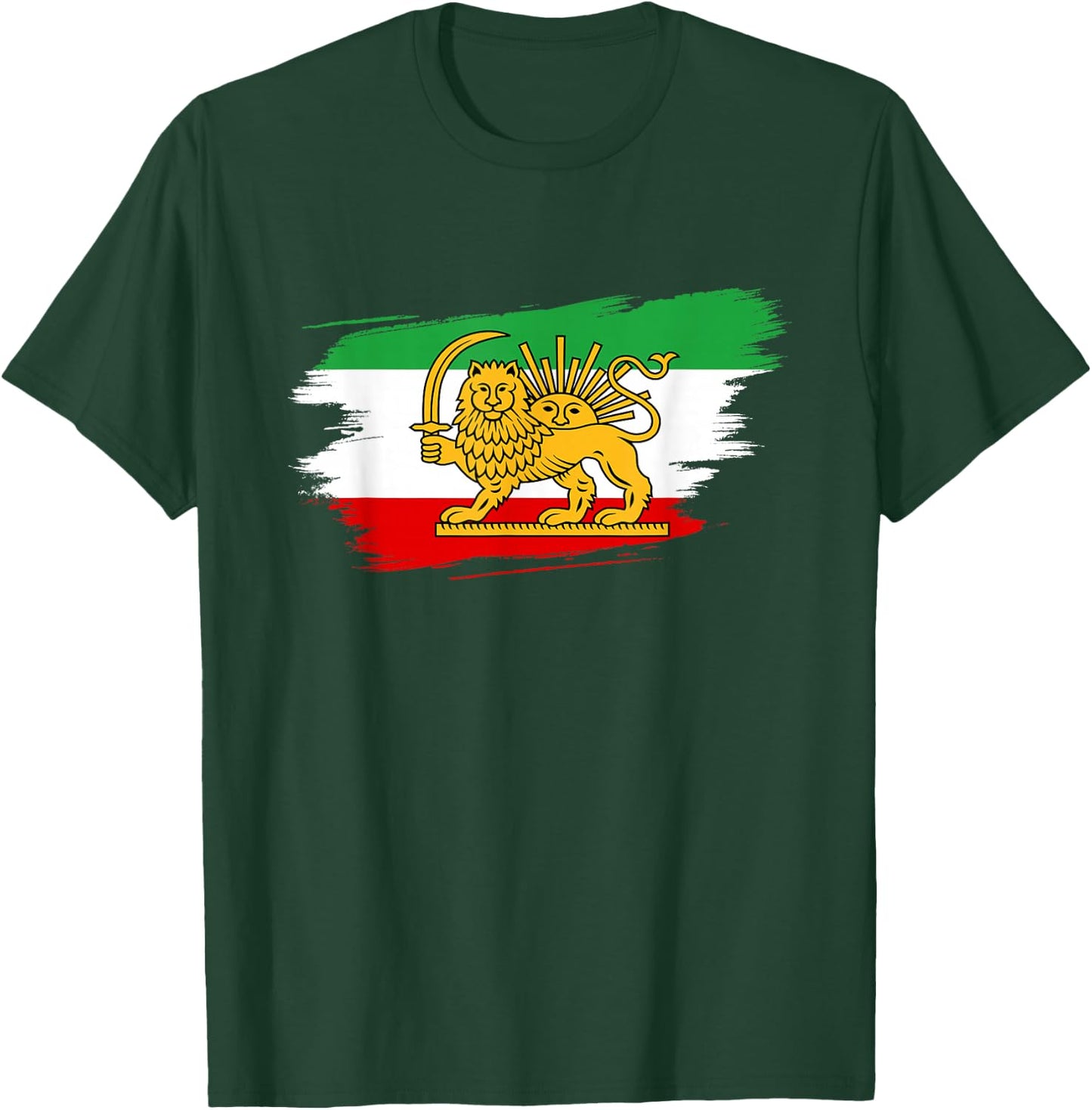 Iran and Iranian Flag Lion Persian T-Shirt - T-Shirt | Forest
