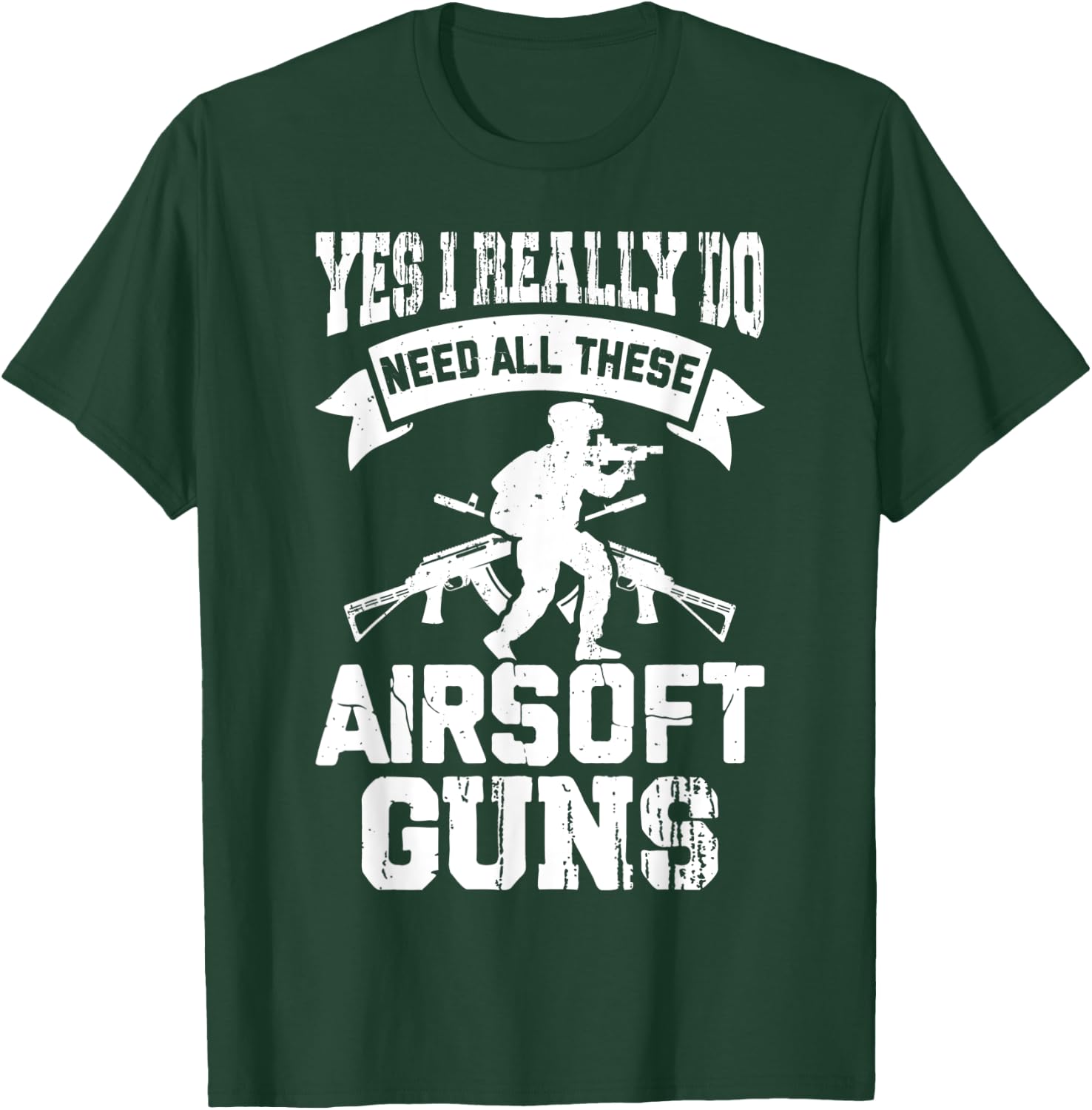 Funny Airsoft Saying Men Airsoft Rifle Men T-Shirt - T-Shirt | Forest