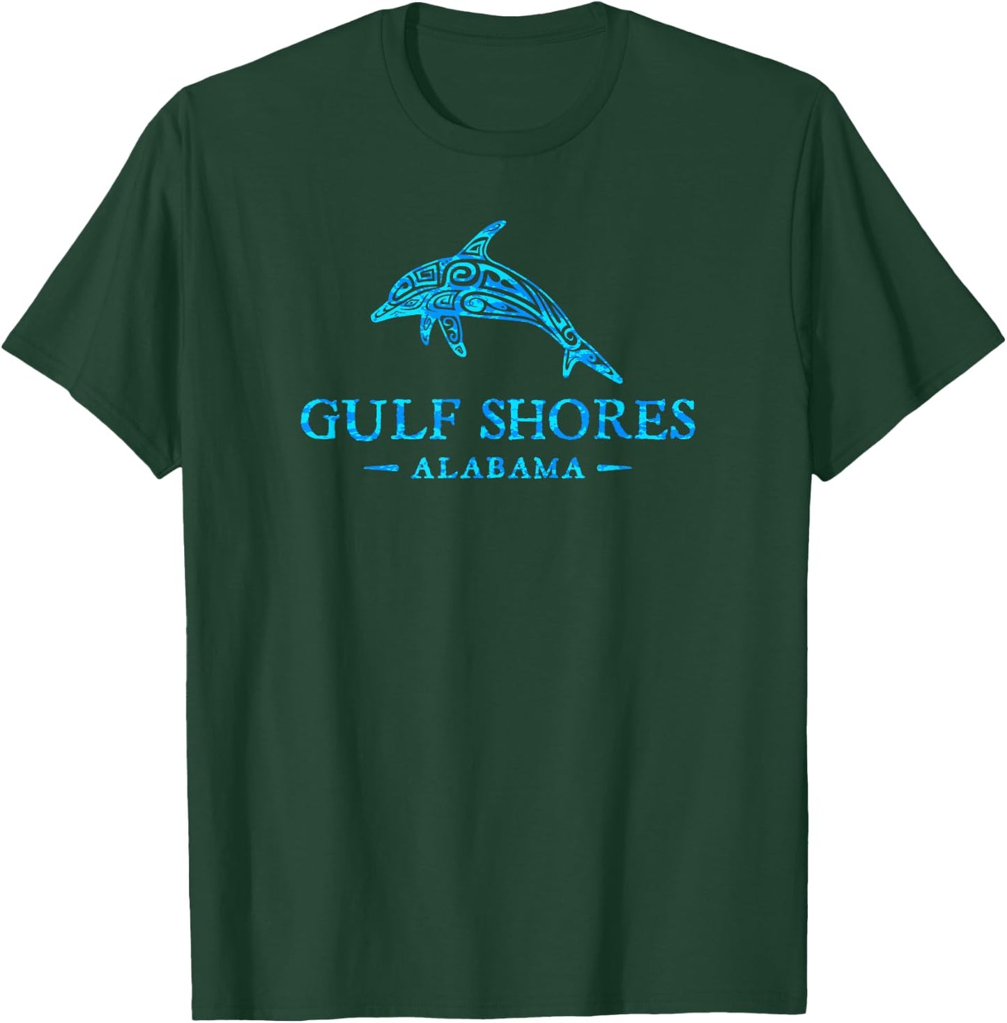 Gulf Shores Alabama Retro Dolphin Boys Girls Toddler T-Shirt - T-Shirt | Forest