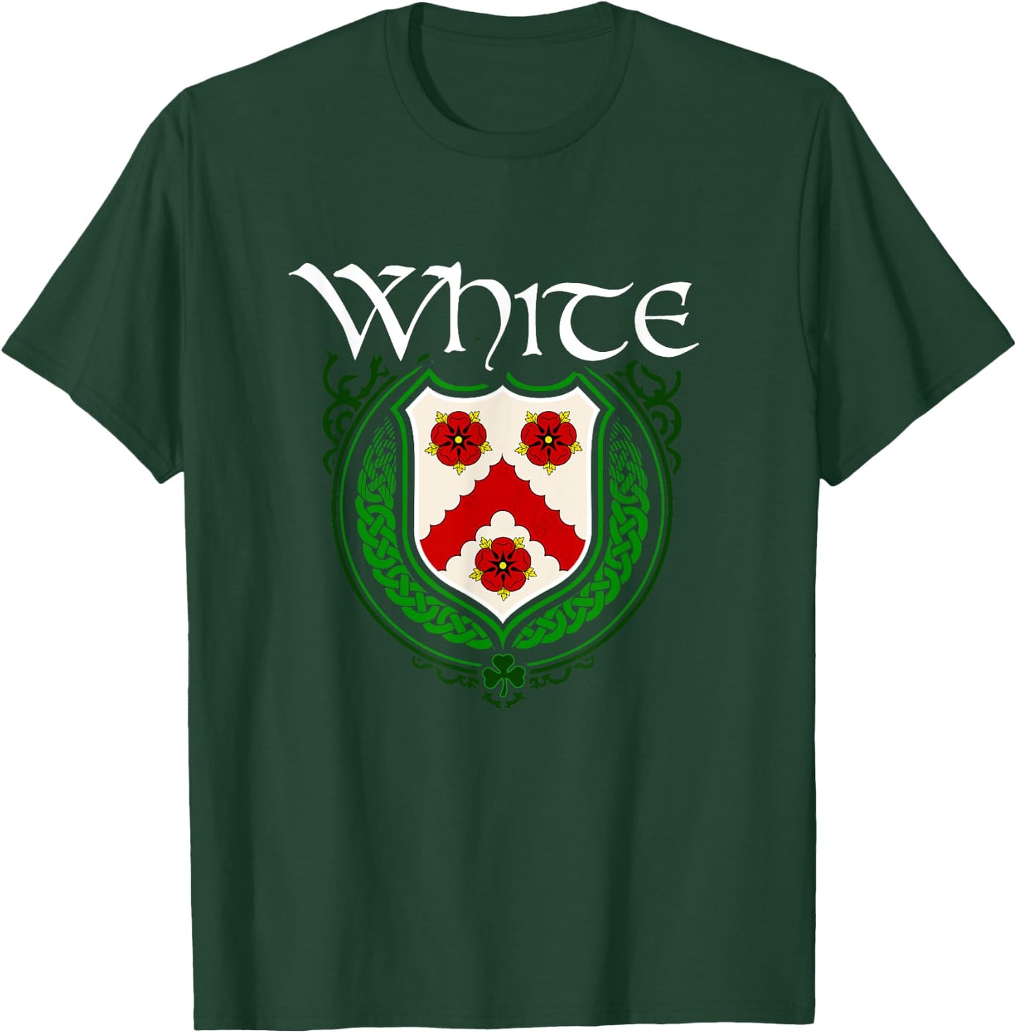 White Surname Irish Clan Tartan Badge Ireland T-Shirt - T-Shirt | Forest