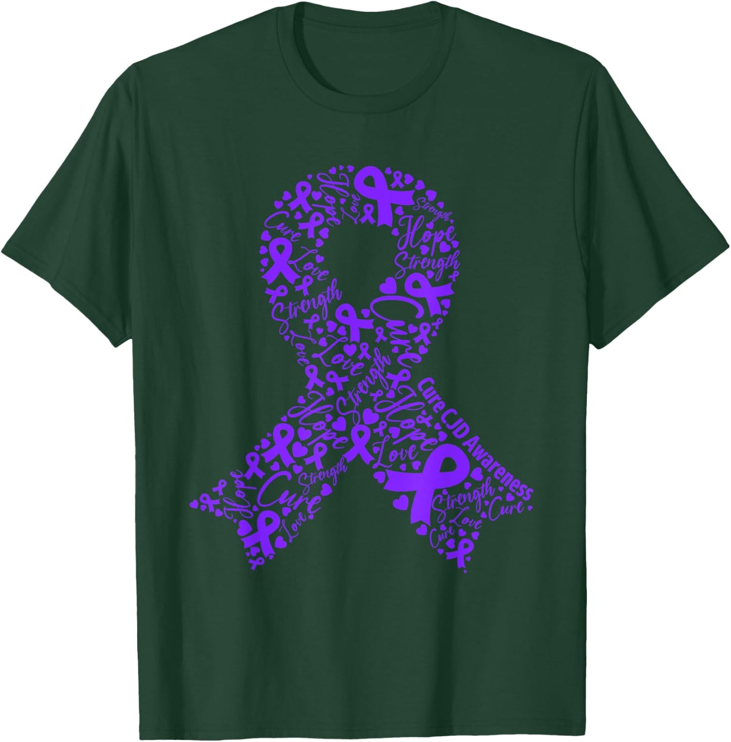 Cure CJD Warrior Awareness Survivor Fighter Supporter T-Shirt - T-Shirt | Forest