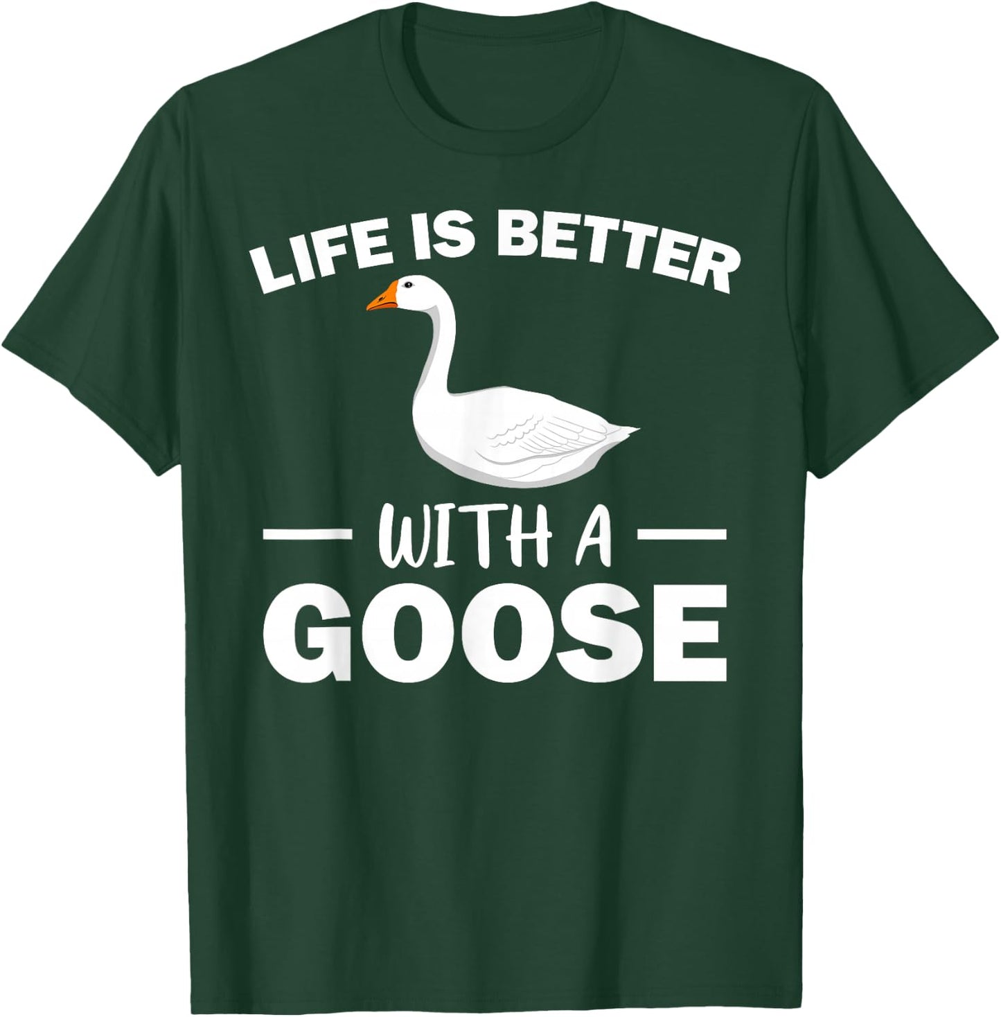 Cute Goose Design Women Toddler Grey White Goose Fan T-Shirt - T-Shirt | Forest