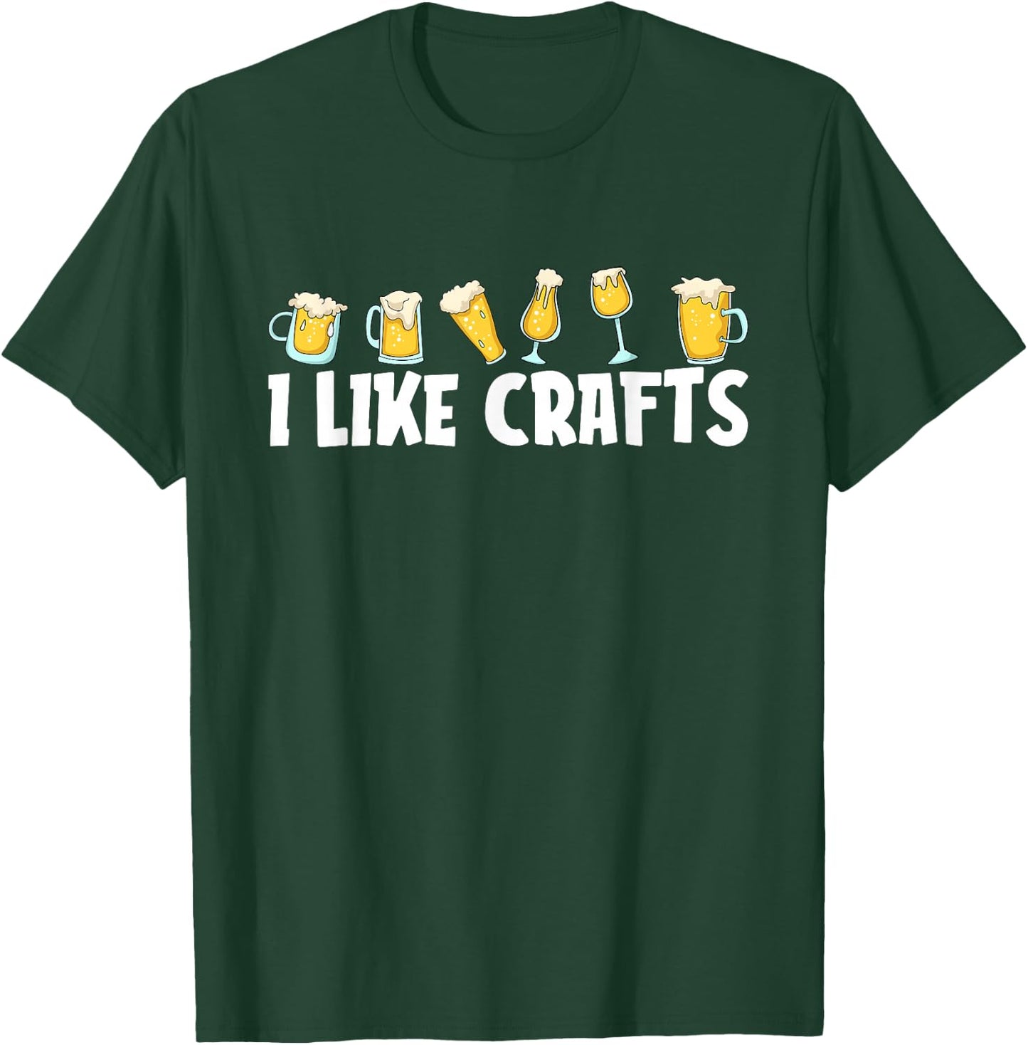 Funny Home Brewing Beer Craft Microbrewing - I Like Crafts T-Shirt - T-Shirt | Forest