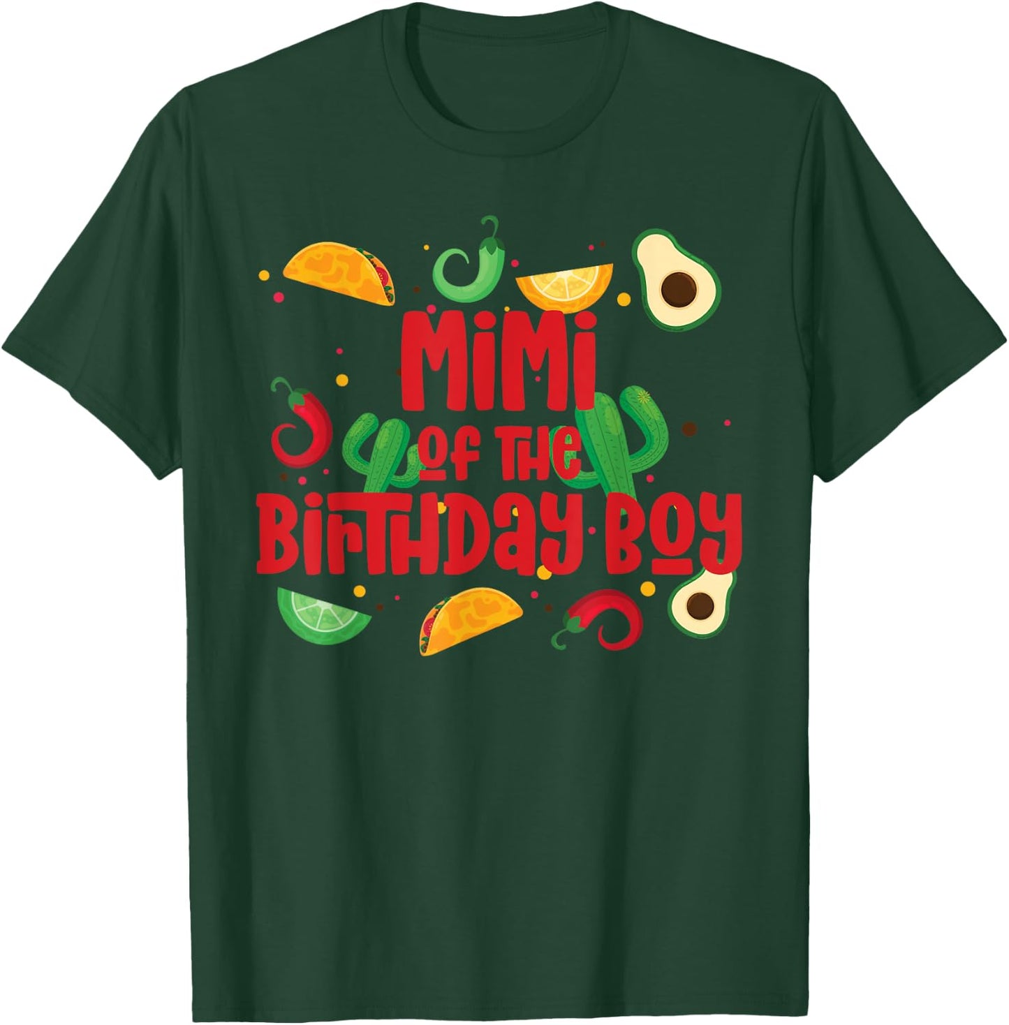 Mimi Taco Twosday Fiesta Taco Birthday Theme Boy 2yr T-Shirt - T-Shirt | Forest
