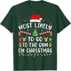 Most Likely To Go To The Gym On Christmas Family Party Joke T-Shirt - T-Shirt | Forest