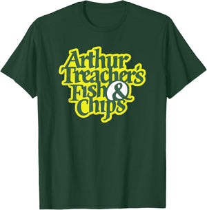 Arthur Treachers Fish and Chips Retro Vintage T-Shirt - T-Shirt | Forest