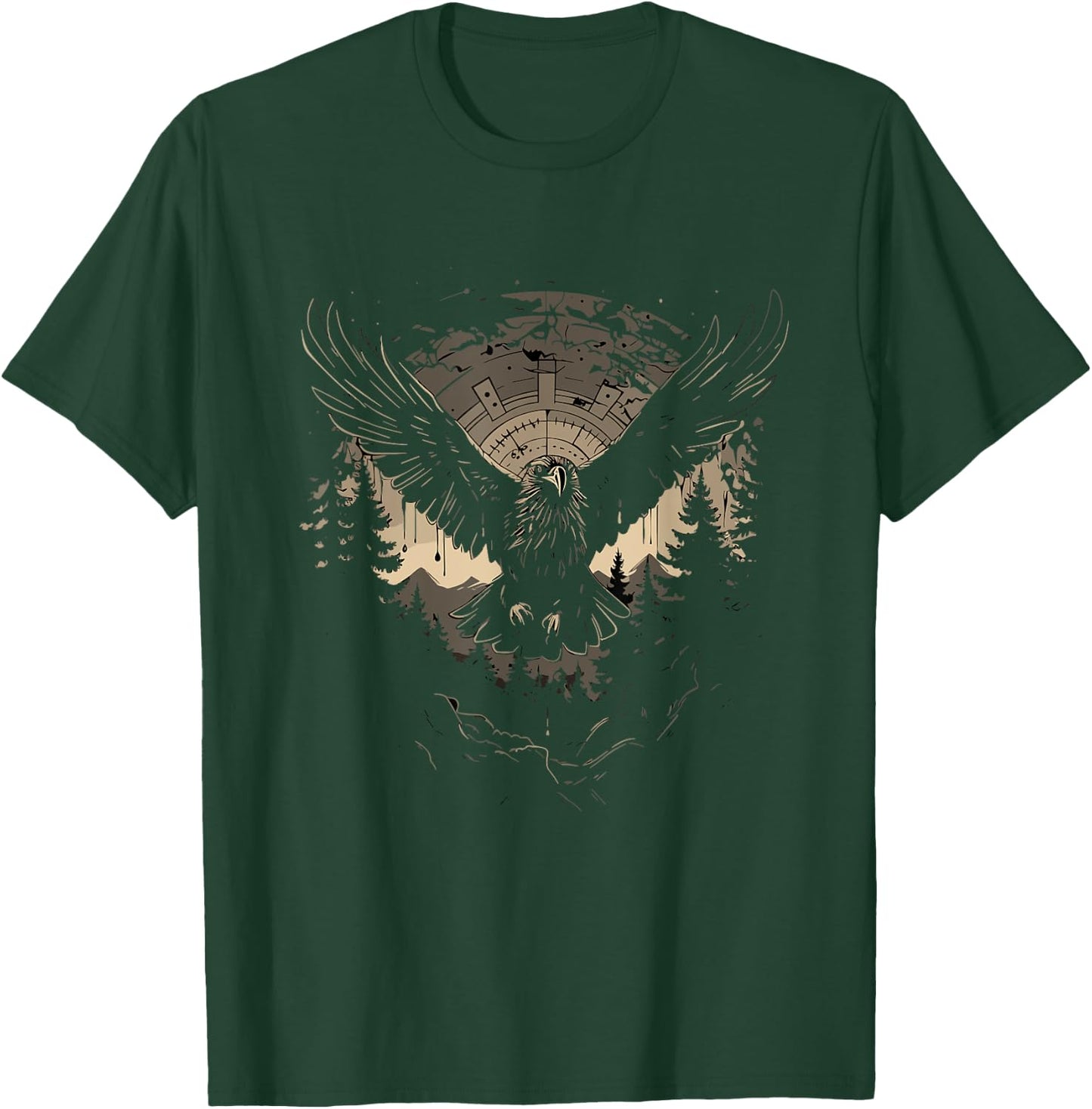 Crow Raven Norse Mythology Viking Vikings lover T-Shirt - T-Shirt | Forest