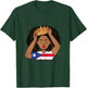 Puerto Rican Afro Hair Girl Latin Melanin Puerto Rico Queen T-Shirt - T-Shirt | Forest