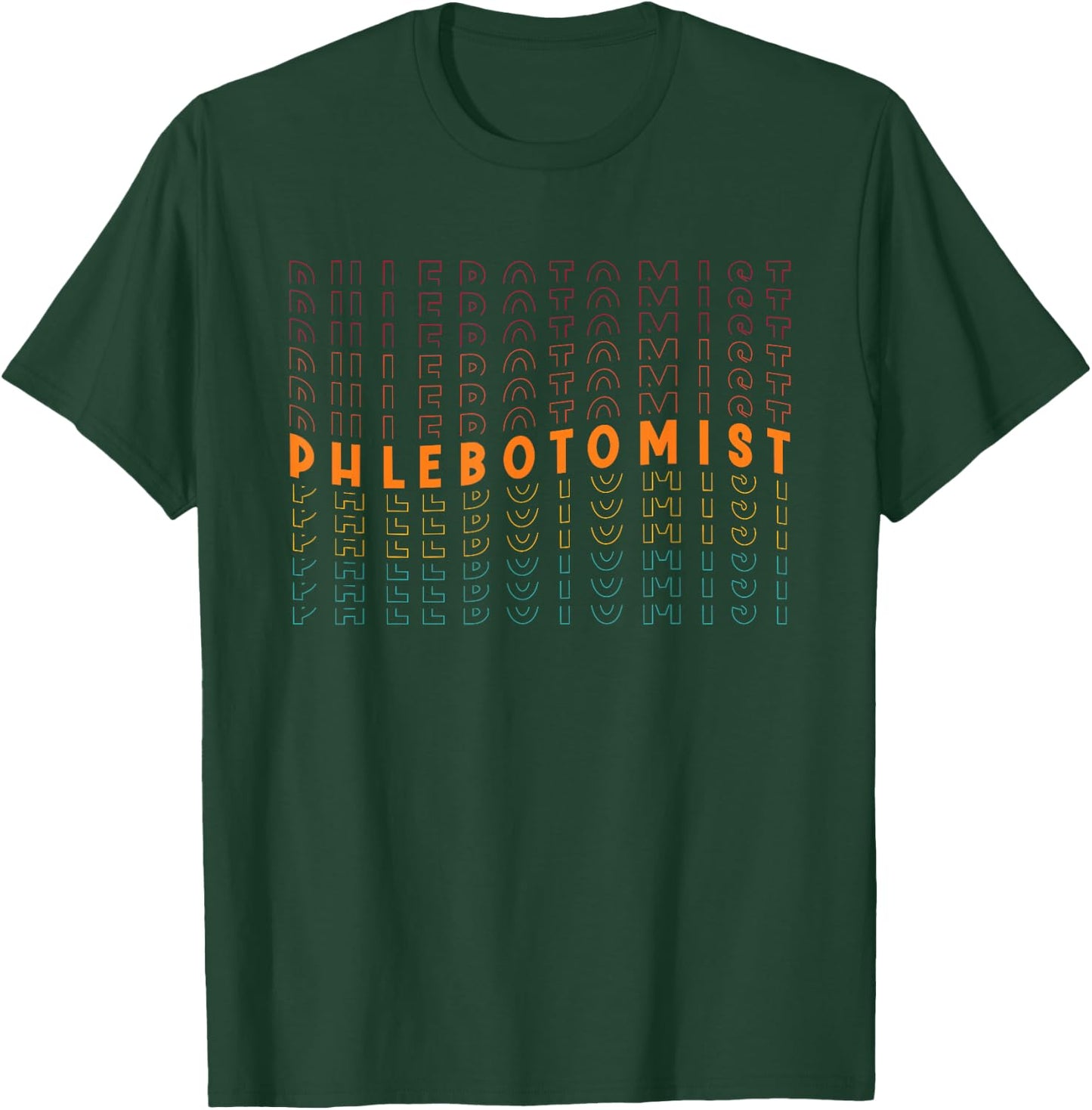 Phlebotomist | Vein Blood Syringe | Phlebotomy Technician T-Shirt - T-Shirt | Forest
