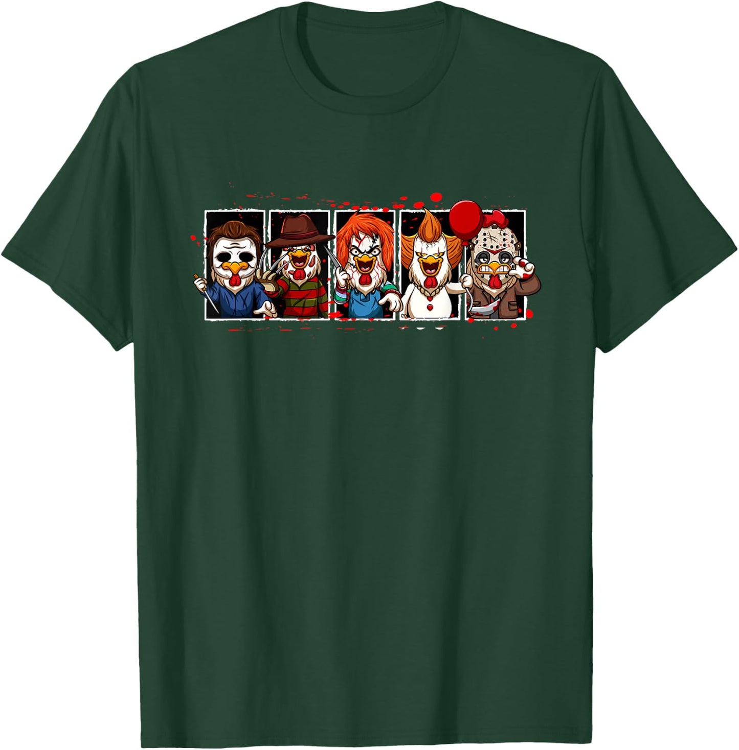 My Little Horror Crew - Halloween Horror Movies Chicken T-Shirt - T-Shirt | Forest